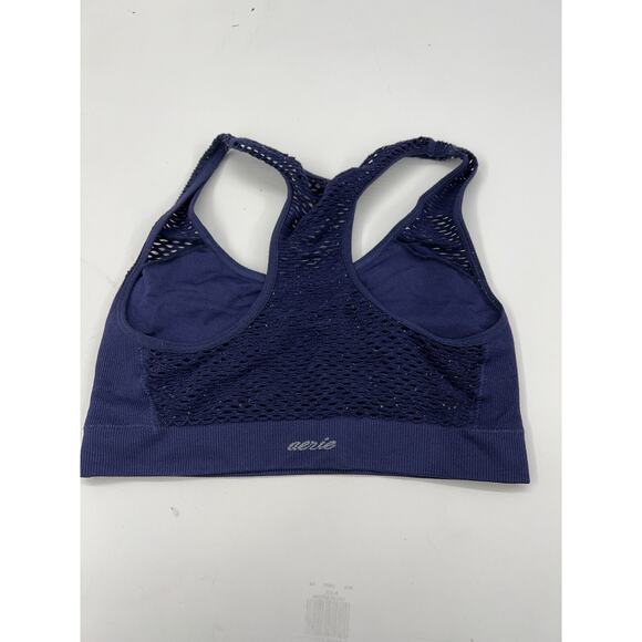 Aerie Sports Bras Set of Two Blue Racerback Mesh Seamless - Picture 15 of 16